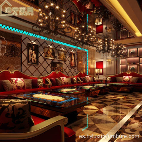 discoteca bar club rojo tela sofá muebles